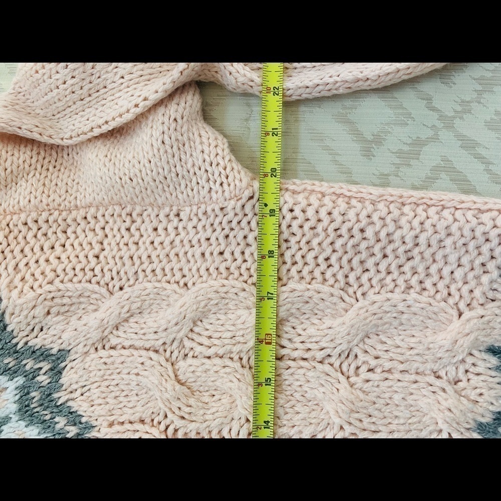 Jamie Scott Knitted by Hand Pale Pink Sweater Size M - Picture 3 of 5